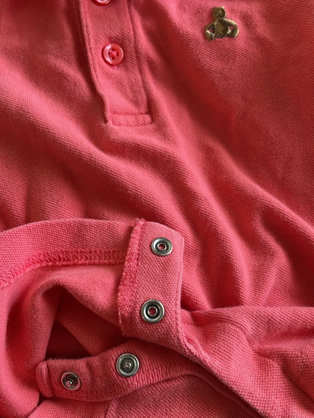 Coral Polo Romper Top - Kids Shirt